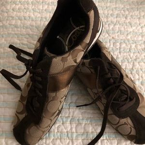 Brown Coach Signature Sneakers